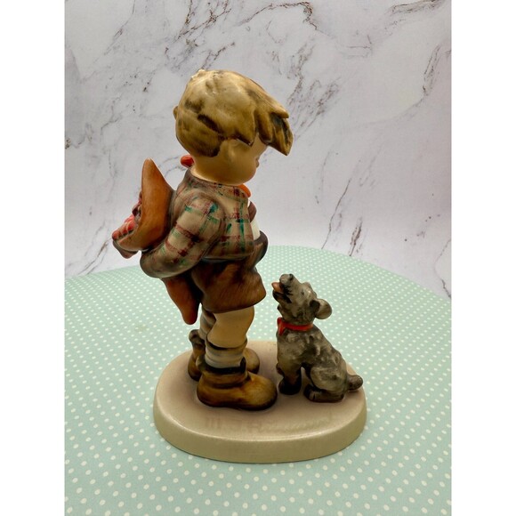 Hummel Goebel "NOT FOR YOU" Boy with Bouquet and Dog TMK4 #317 - 5.5" Tall - Picture 2 of 11